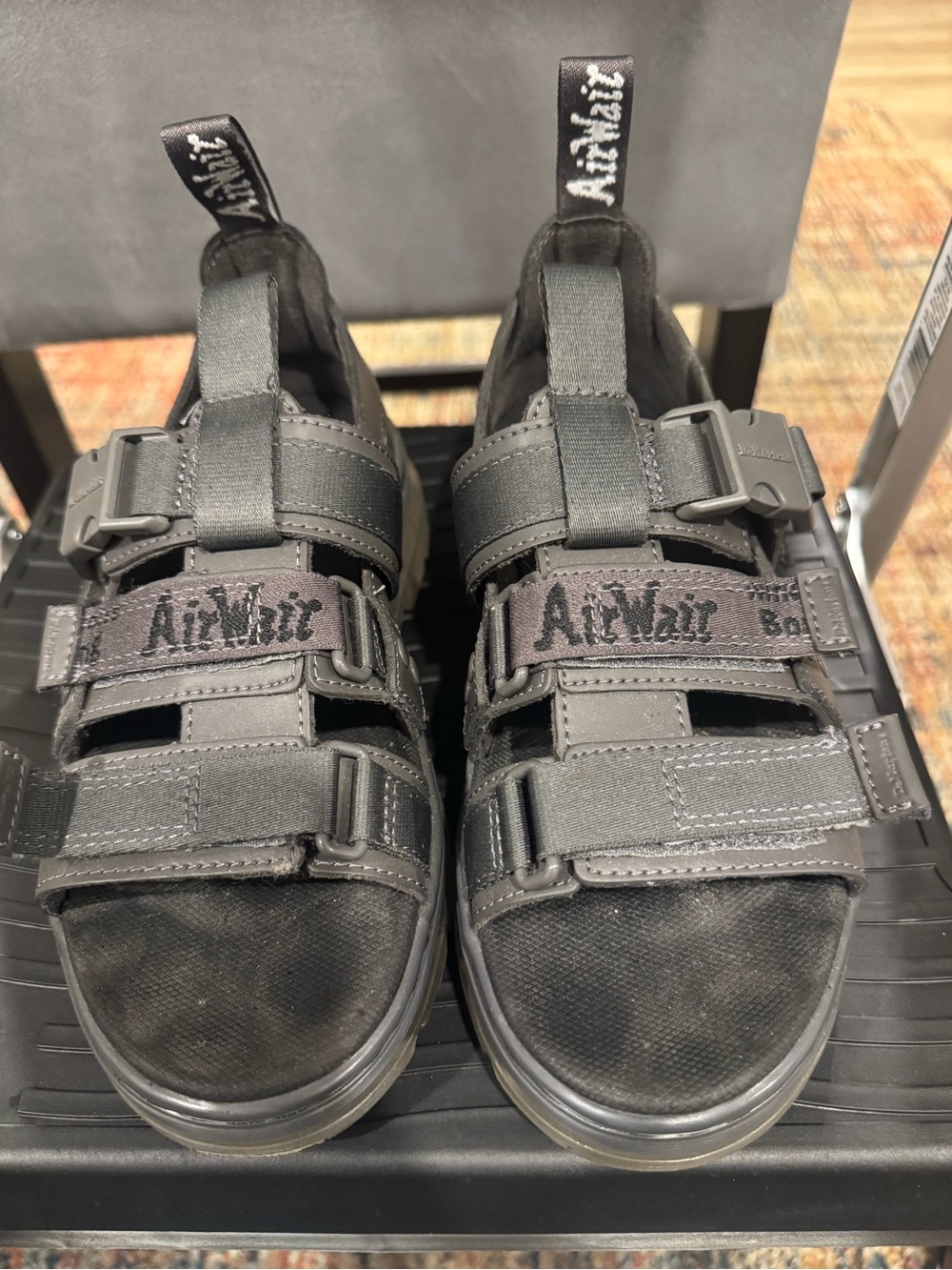 Dr. Martens Black Strapped AirWair Sandals